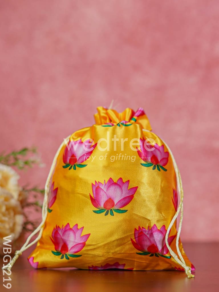 Lotus Pichwai String Bag - 9 x 7 - WBG1219