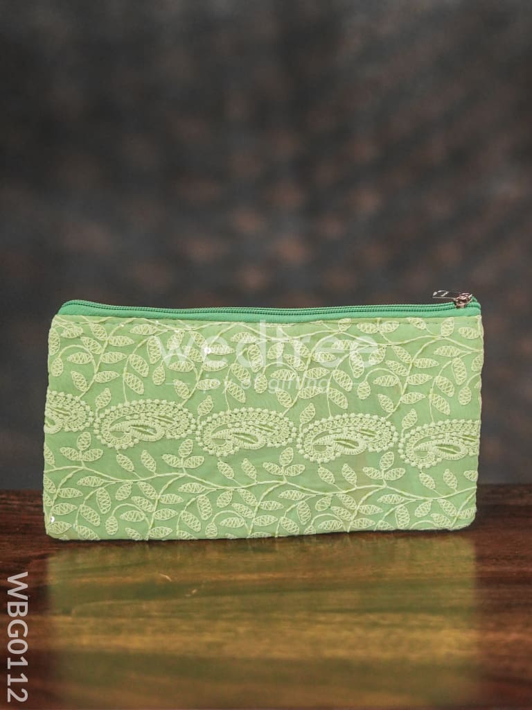 Mango Designed Embroidery Purse with Zipper - WBG0112