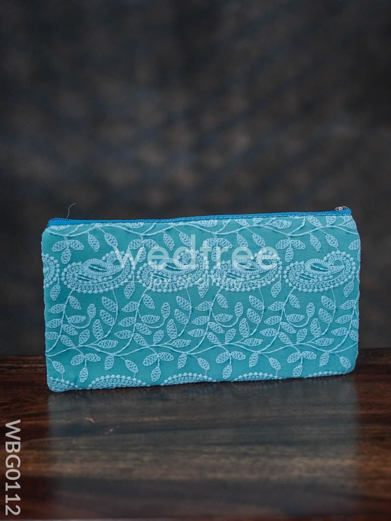 Mango Designed Embroidery Purse with Zipper - WBG0112