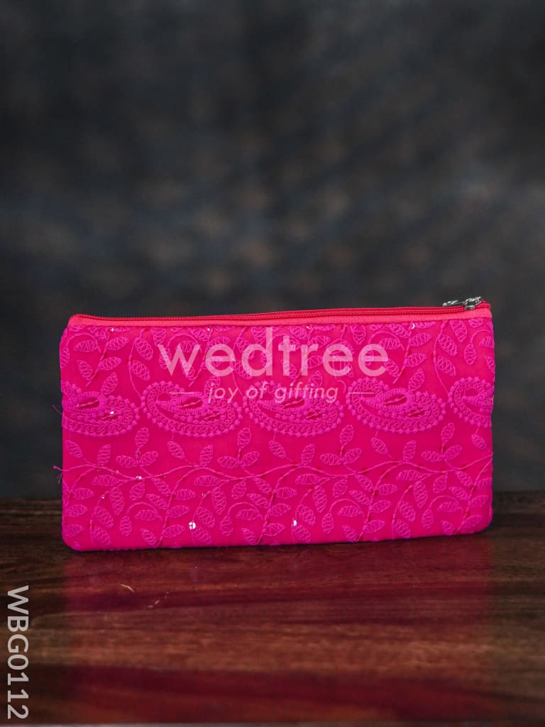 Mango Designed Embroidery Purse with Zipper - WBG0112