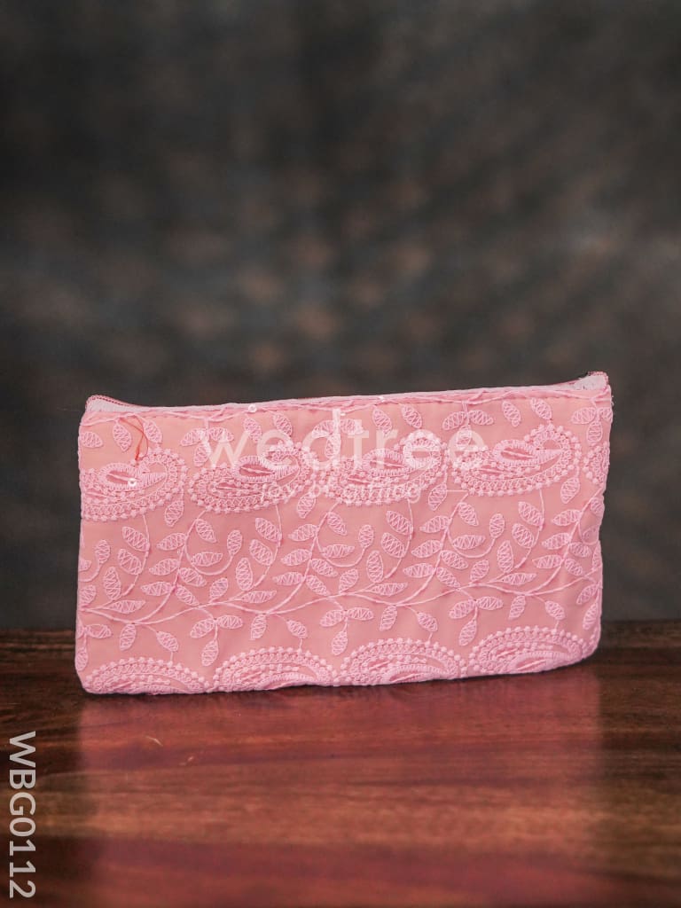 Mango Designed Embroidery Purse with Zipper - WBG0112