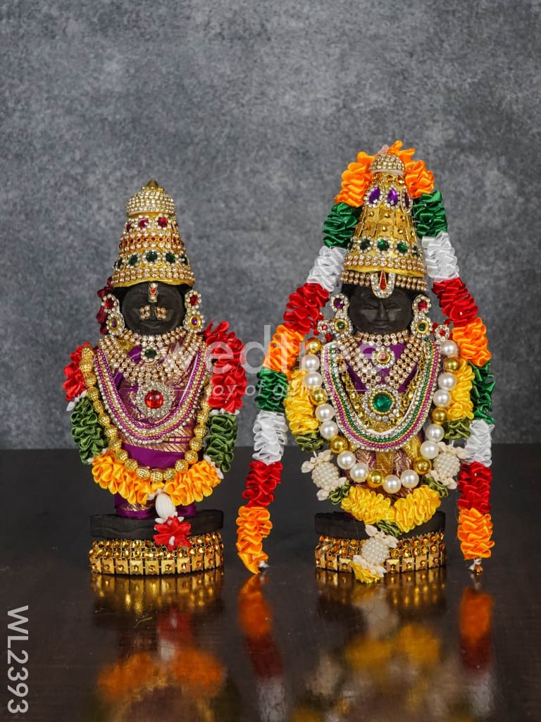 Marapachi Doll (Padmavathi Thayar & Tirupathi Balaji) - 9 inch - WL2393