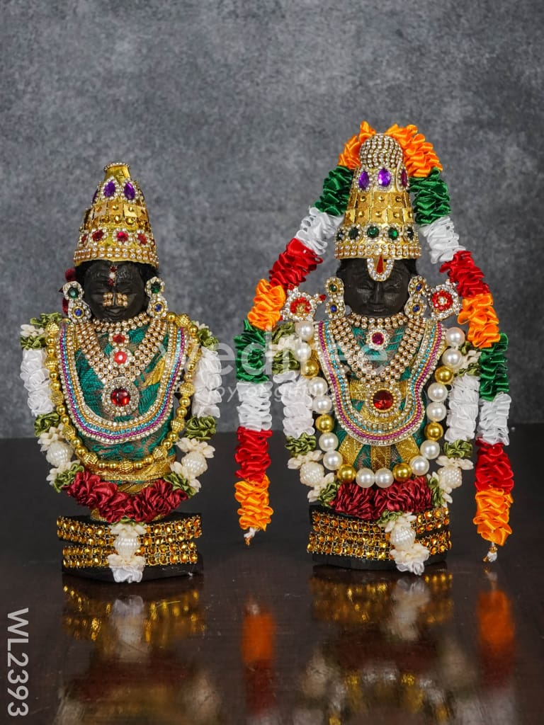 Marapachi Doll (Padmavathi Thayar & Tirupathi Balaji) - 9 inch - WL2393