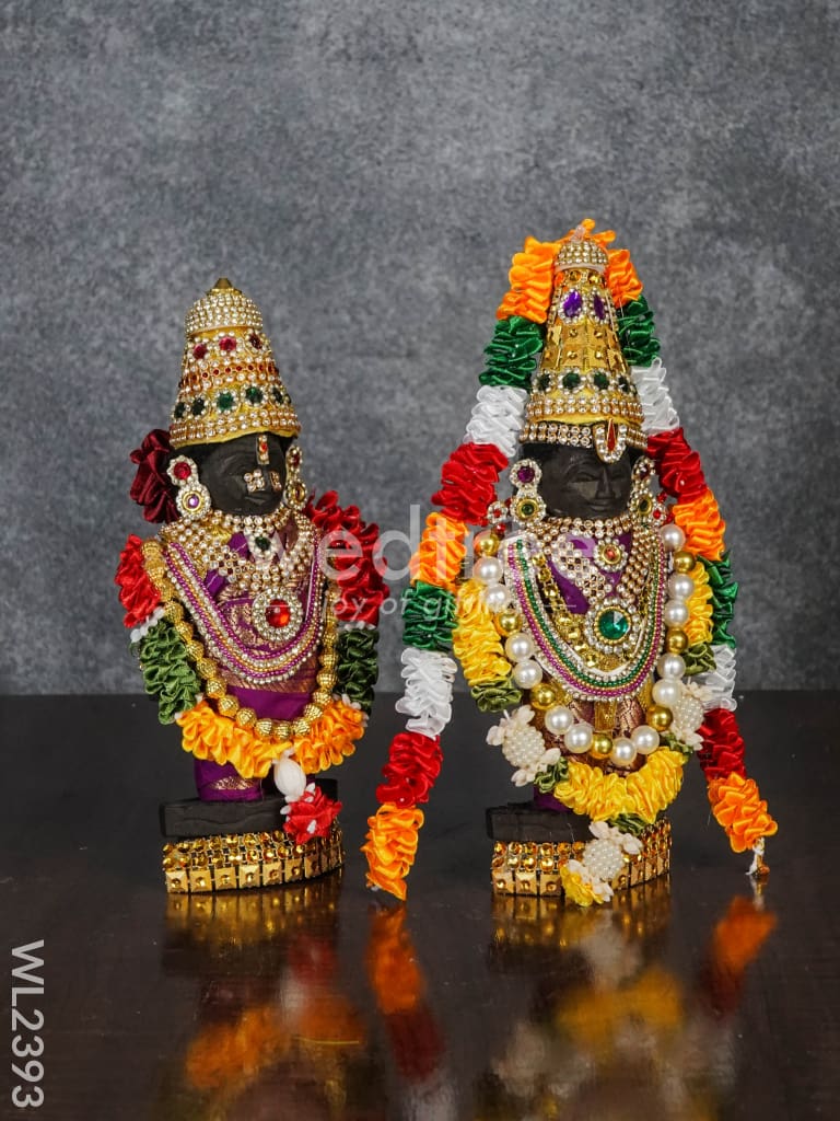Marapachi Doll (Padmavathi Thayar & Tirupathi Balaji) - 9 inch - WL2393