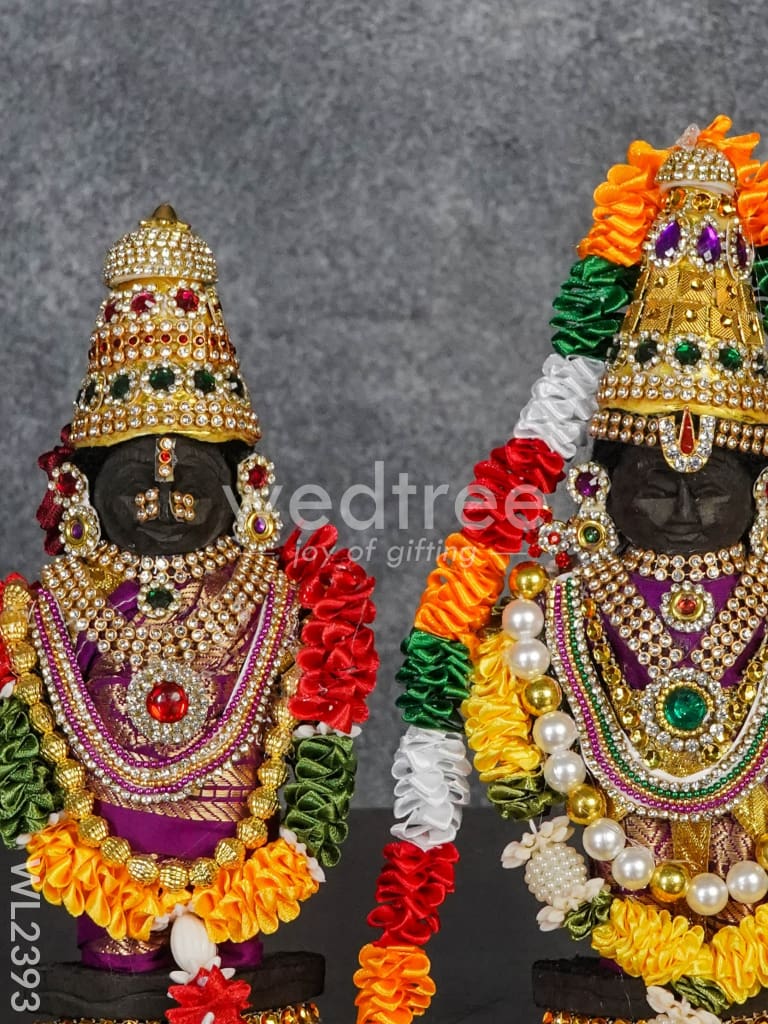 Marapachi Doll (Padmavathi Thayar & Tirupathi Balaji) - 9 inch - WL2393