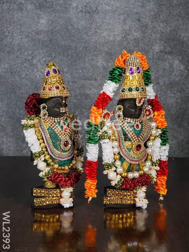 Marapachi Doll (Padmavathi Thayar & Tirupathi Balaji) - 9 inch - WL2393