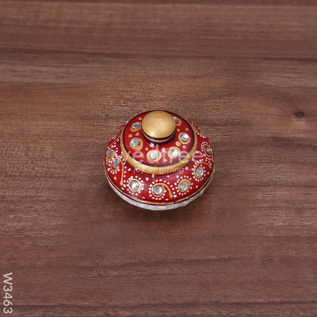 Marble Kumkum Holder - W3463