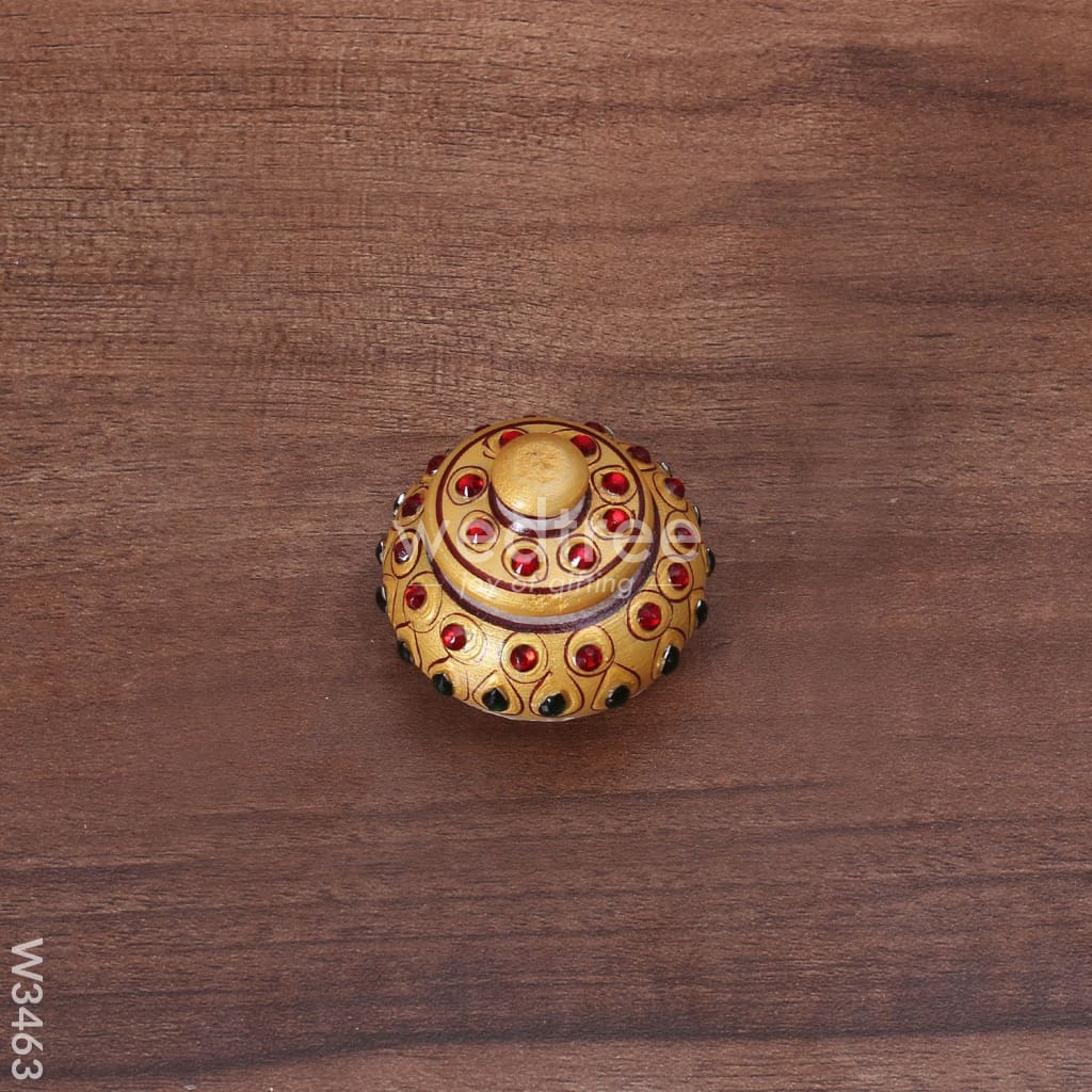 Marble Kumkum Holder - W3463