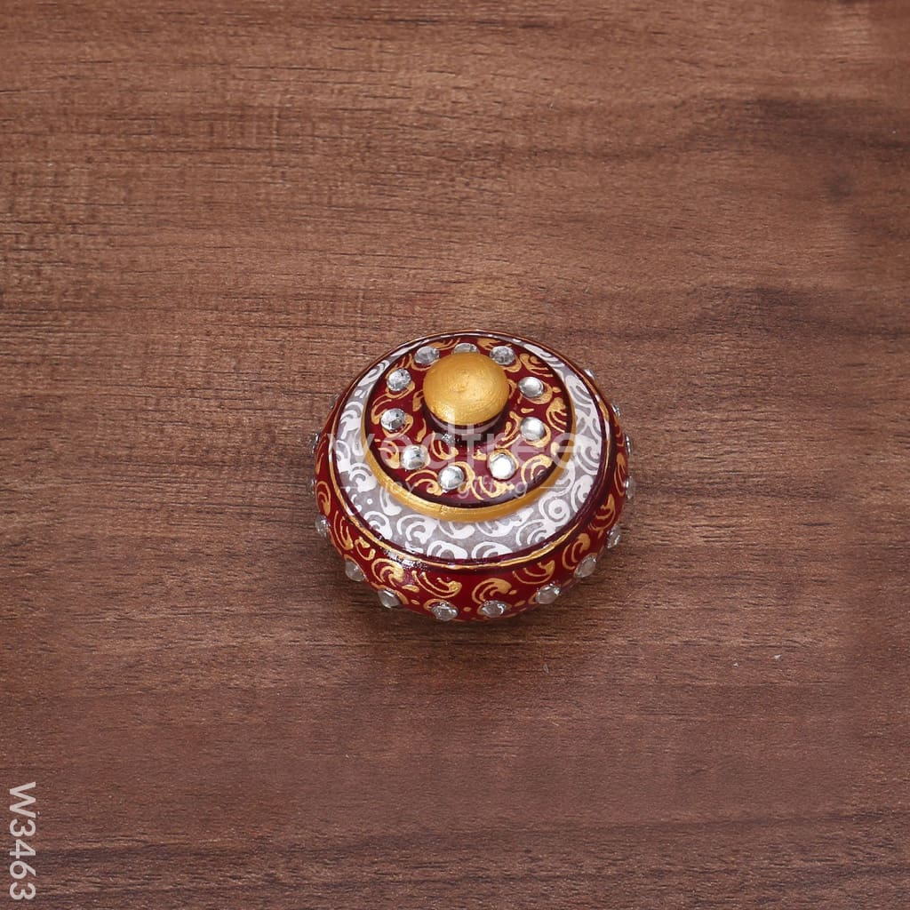 Marble Kumkum Holder - W3463