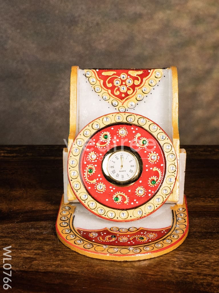 Marble mobile stand with clock - WL0766
