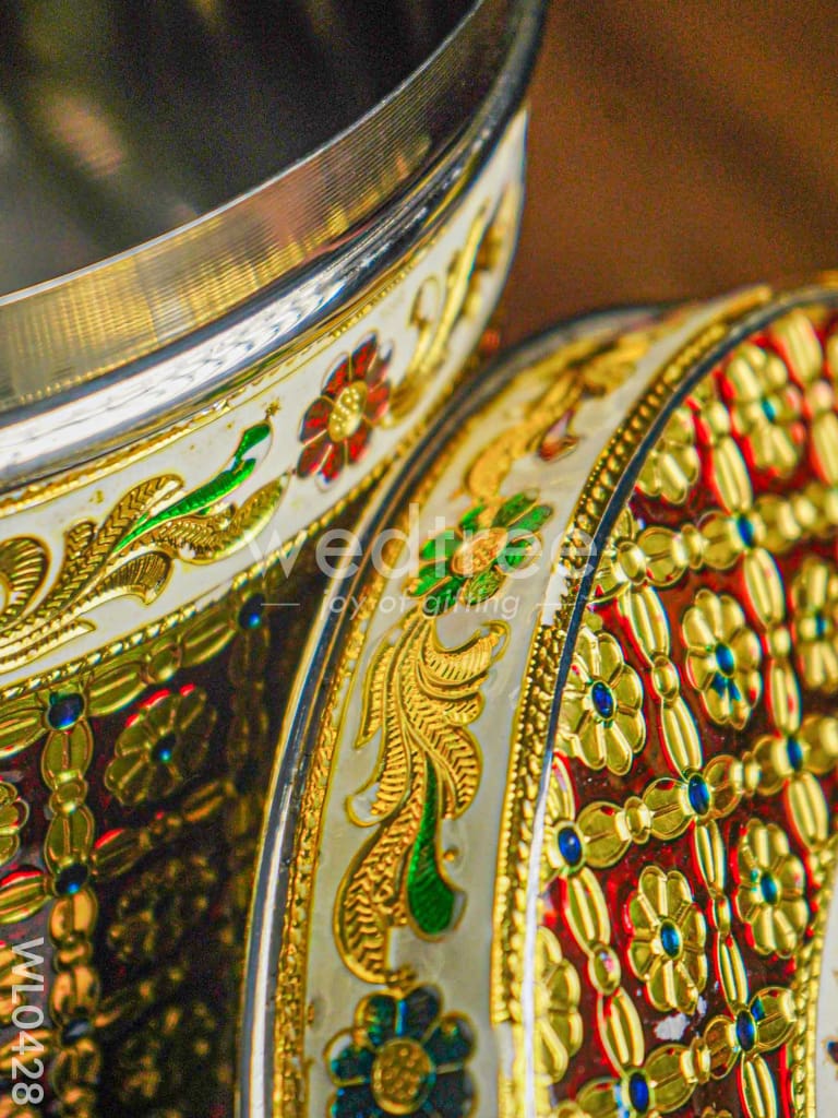 Meenakari Dabba 10 Inch - WL0428