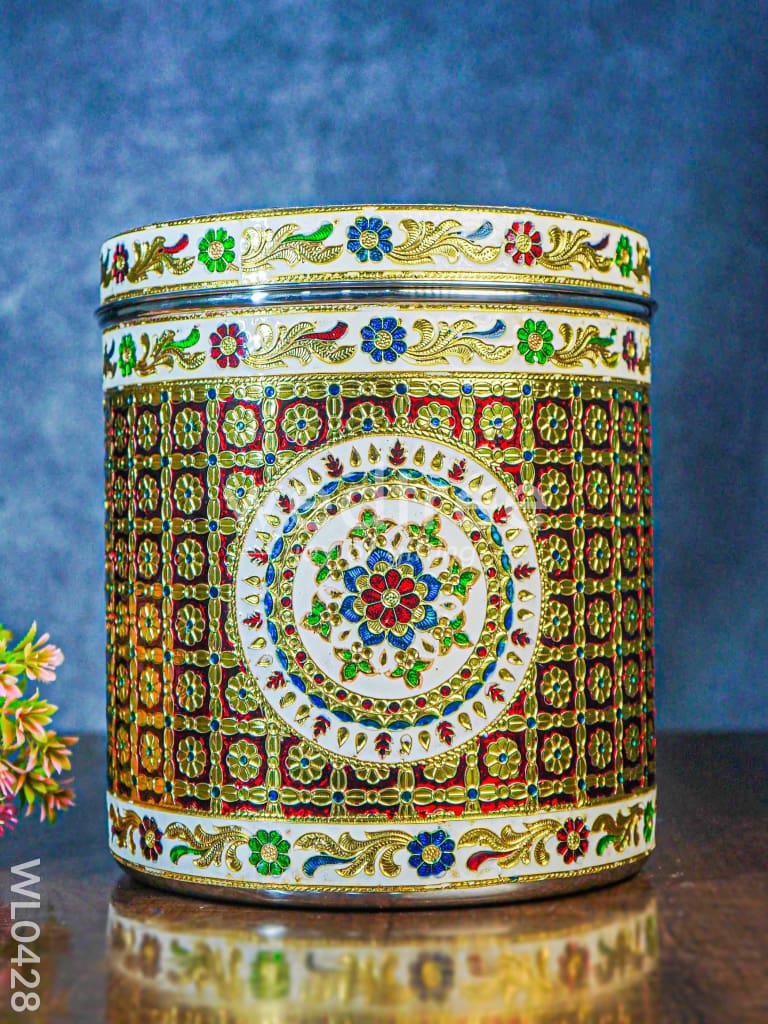 Meenakari Dabba 10 Inch - WL0428