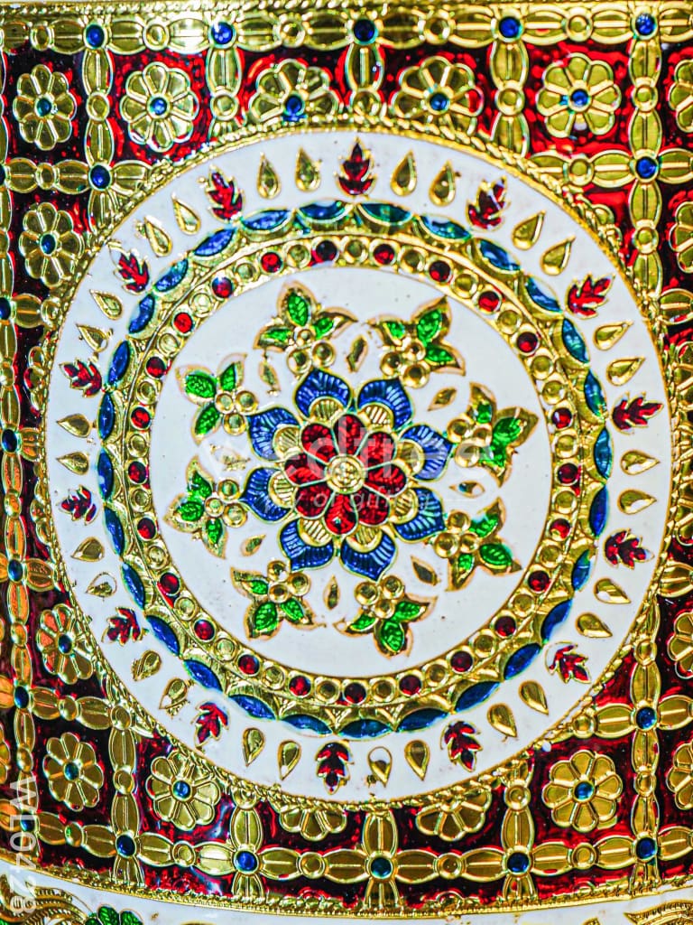Meenakari Dabba 10 Inch - WL0428