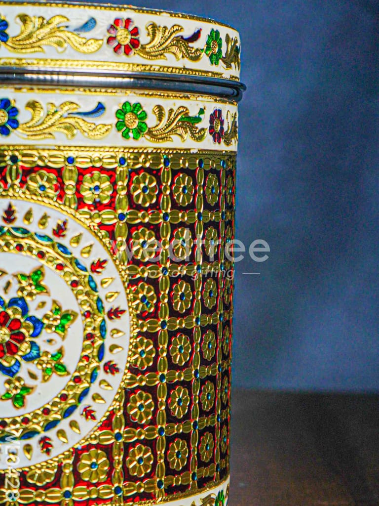 Meenakari Dabba 10 Inch - WL0428