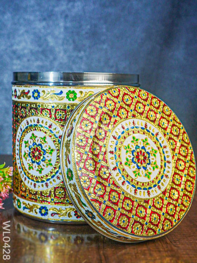 Meenakari Dabba 10 Inch - WL0428