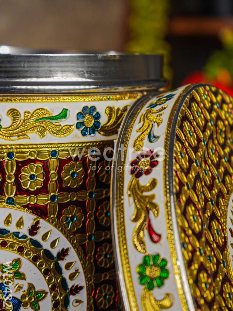 Meenakari Dabba 11 inch - WL0432
