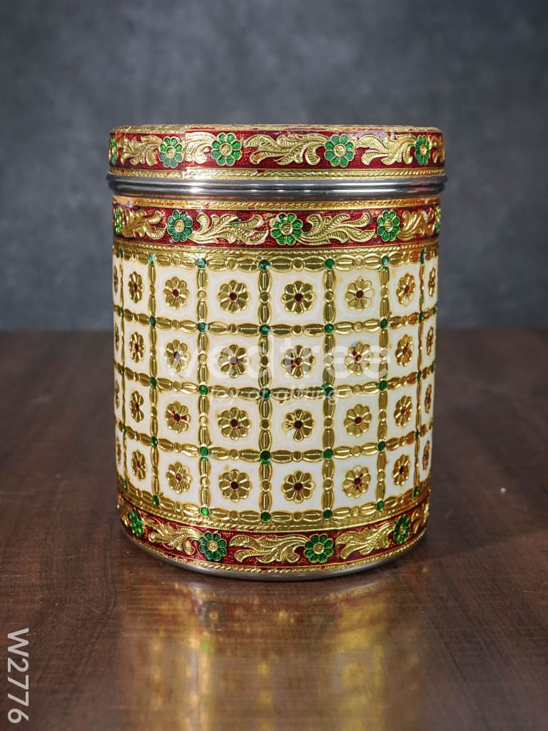 Meenakari Dabba - 7 inch- W2776