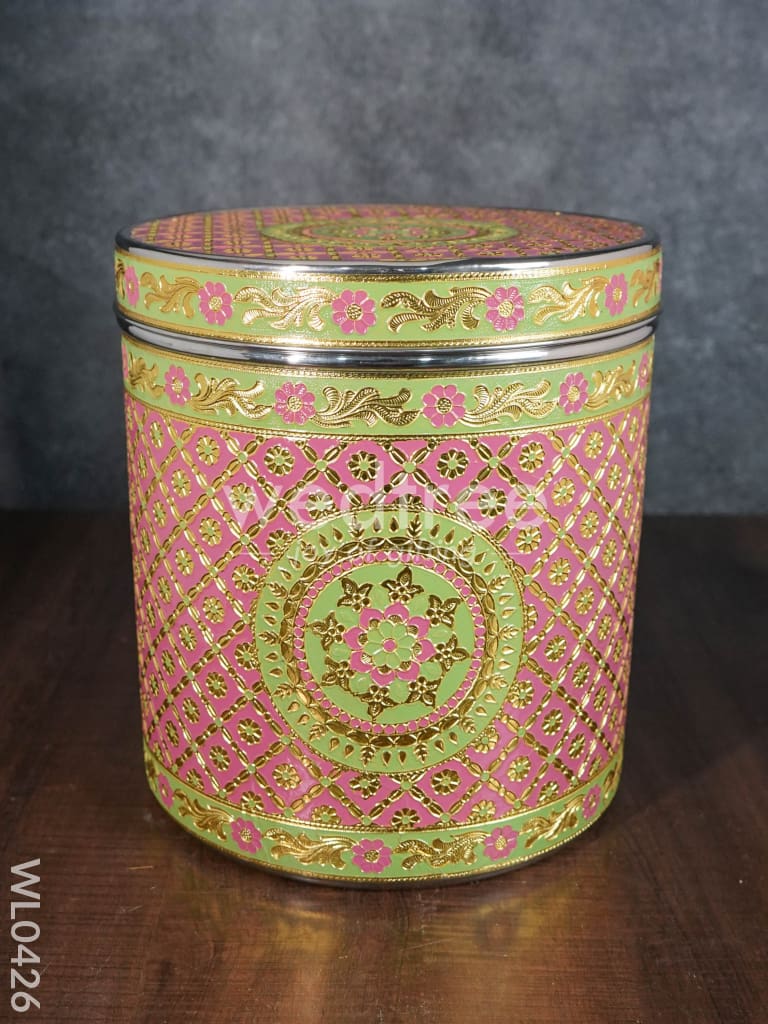 Meenakari Dabba with Floral Design WL0426