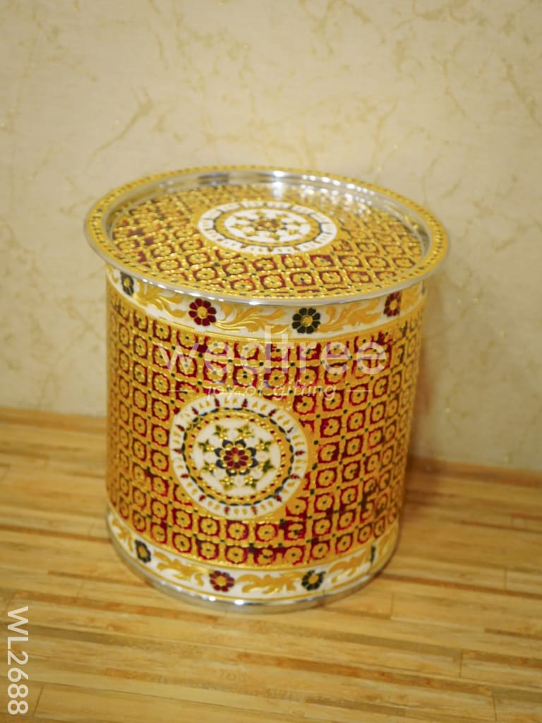 Meenakari Drum - 12 inches - WL2688