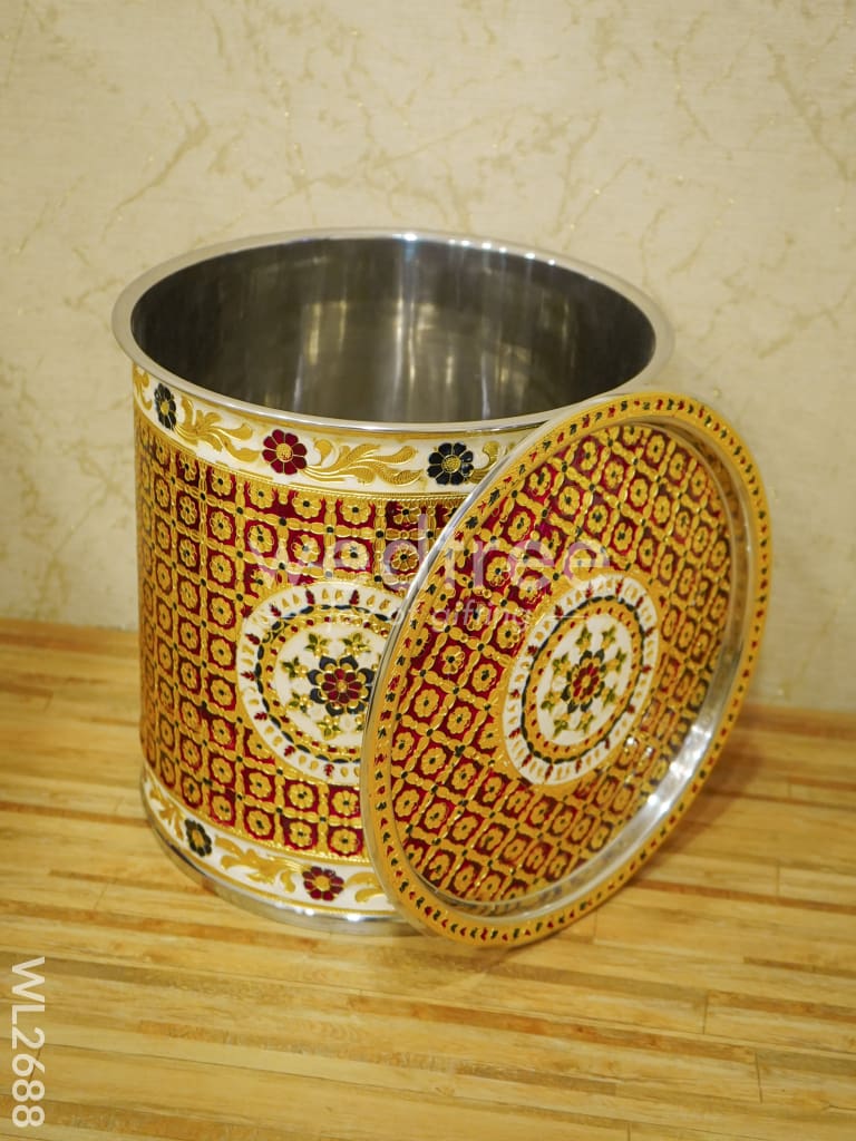 Meenakari Drum - 12 inches - WL2688