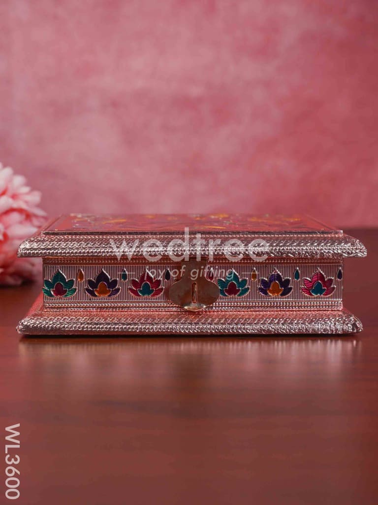 Meenakari Dry Fruit Box - Copper Finish - WL3600