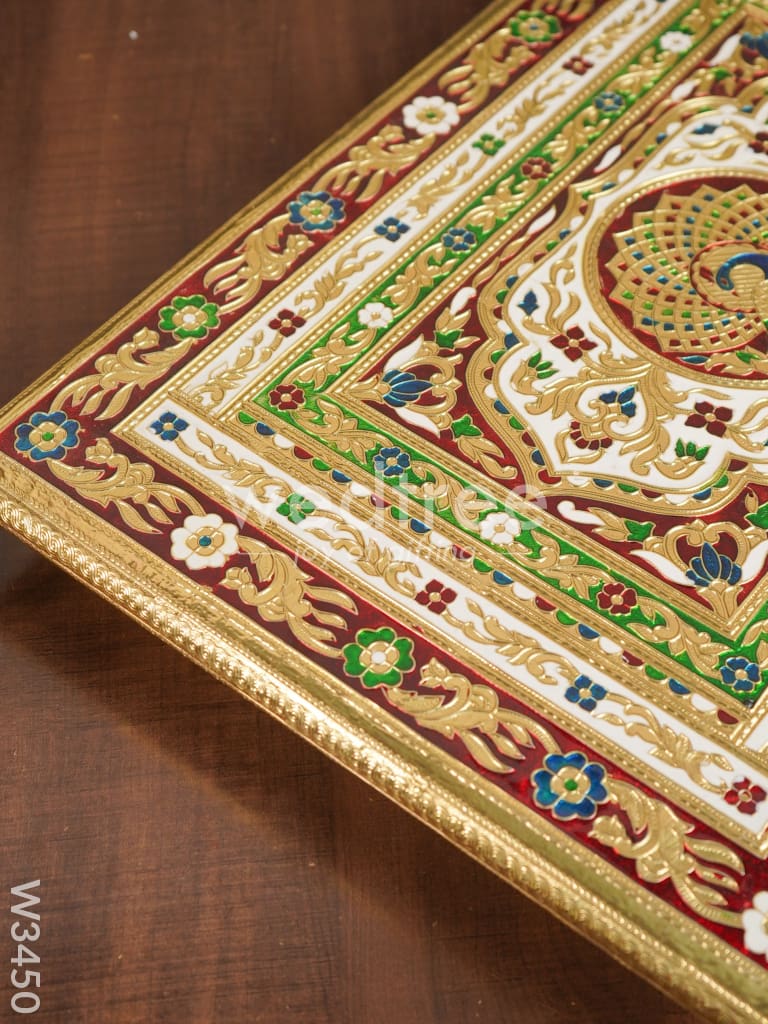 Meenakari Golden Manai - 21 inch x 15 inch - W3450