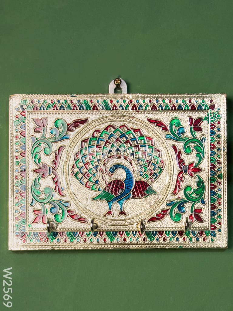 Meenakari - Key Hanger with Peacock Design - W2569
