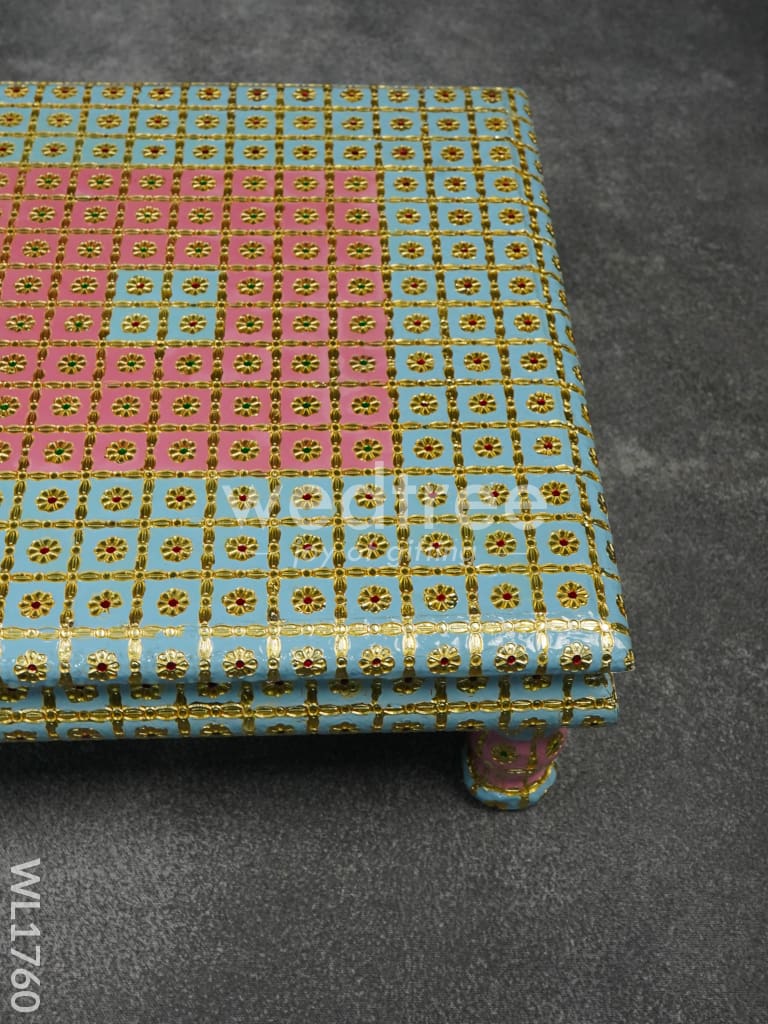 Meenakari Manai (15x15) Gold Finish - WL1760