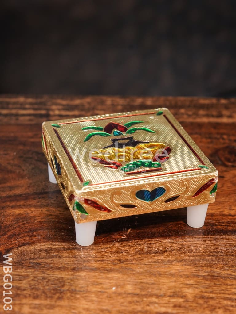 Meenakari Manai with Kodam Design - 3X3 Inches - WBG0103