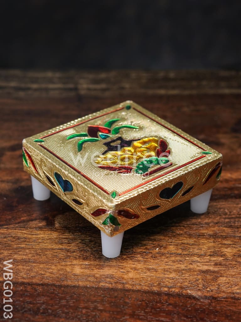 Meenakari Manai with Kodam Design - 3X3 Inches - WBG0103