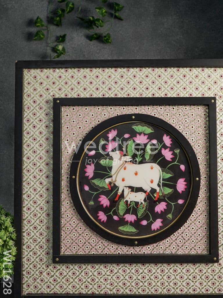 Meenakari Pichwai Cow Design - Wall Frame 24X24 -WL1628