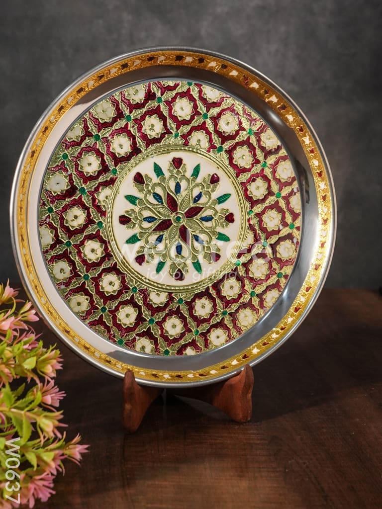 Meenakari Plate 10 inch Special - W0637