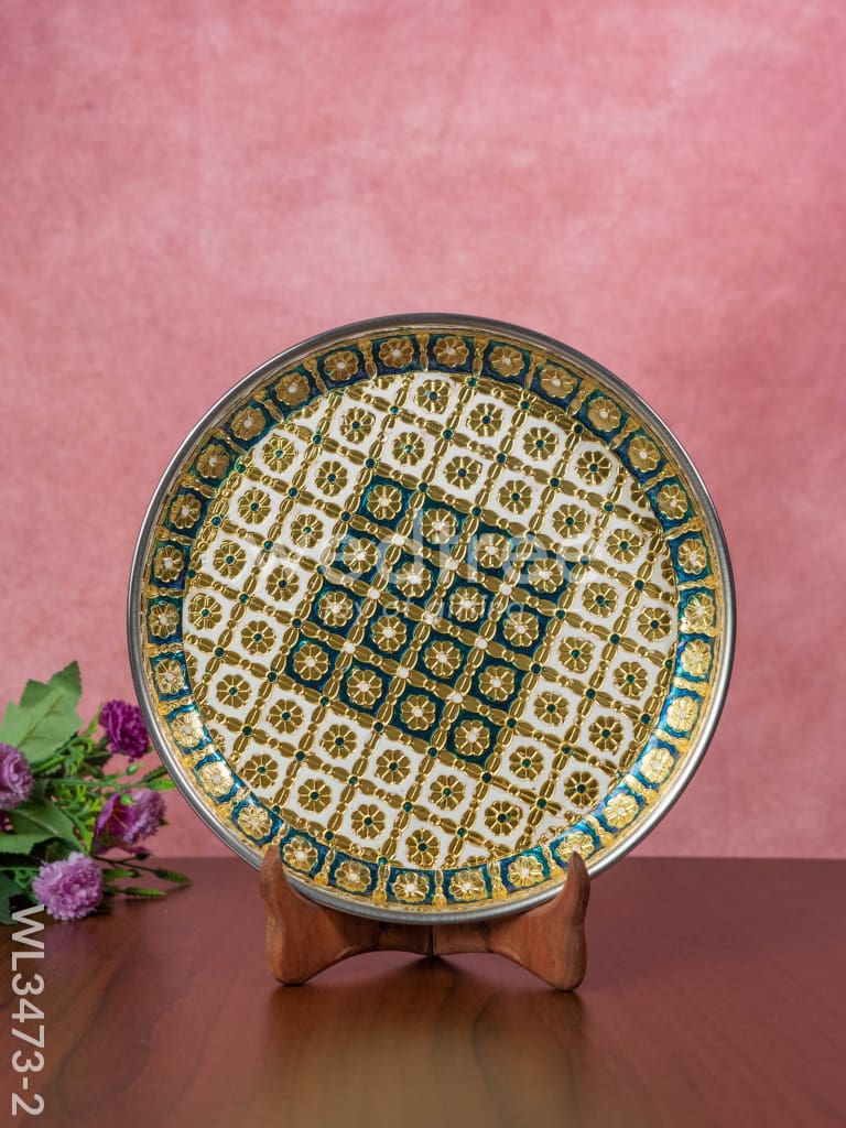 Meenakari Plate - 10 inch - WL3473