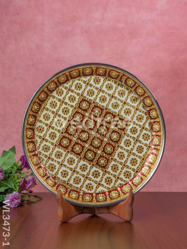 Meenakari Plate - 10 inch - WL3473