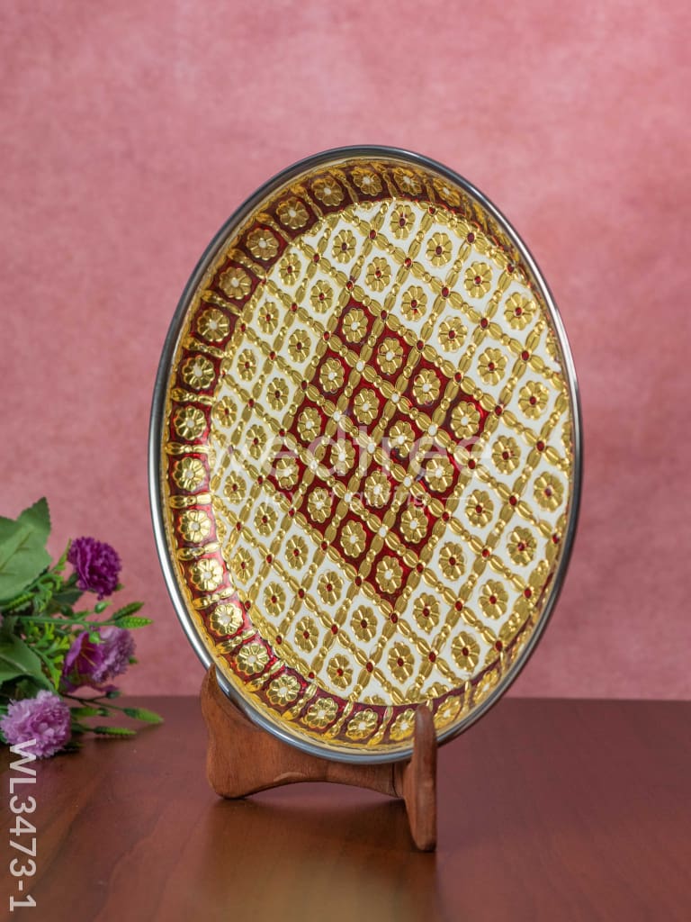 Meenakari Plate - 10 inch - WL3473