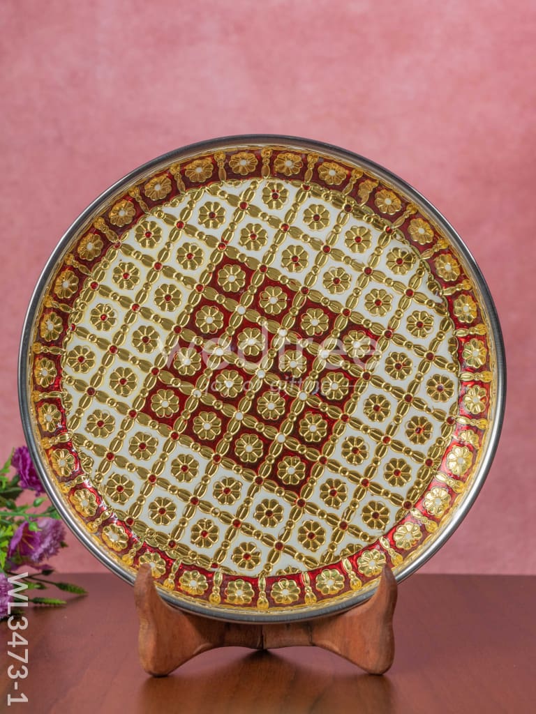 Meenakari Plate - 10 inch - WL3473