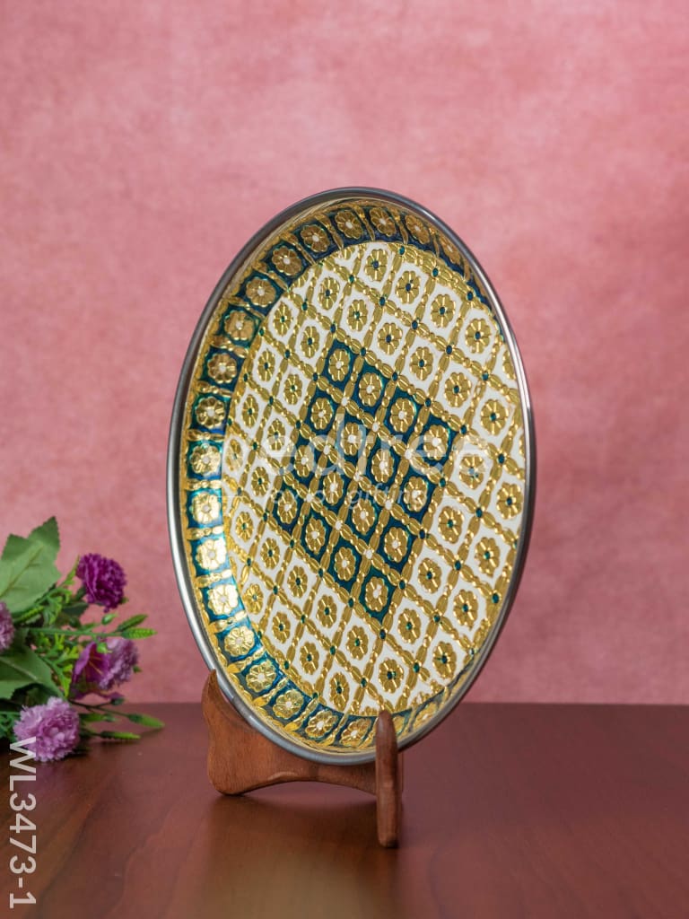 Meenakari Plate - 10 inch - WL3473