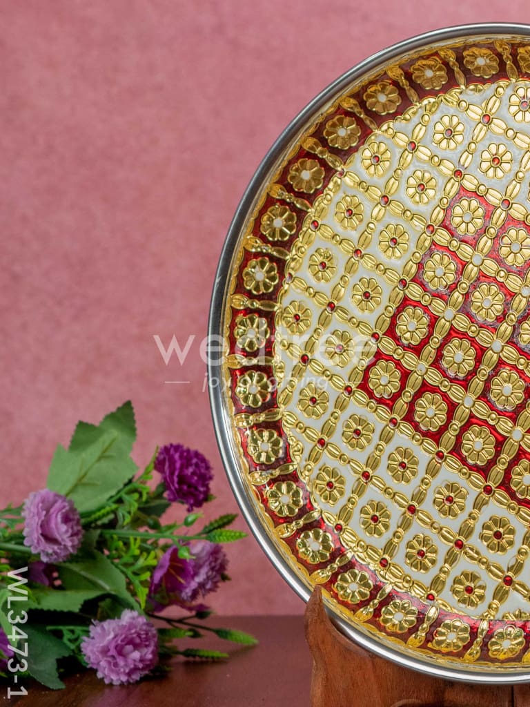 Meenakari Plate - 10 inch - WL3473