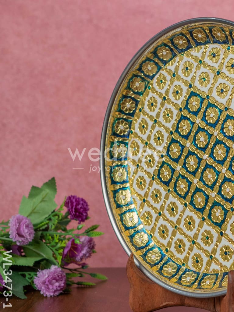 Meenakari Plate - 10 inch - WL3473