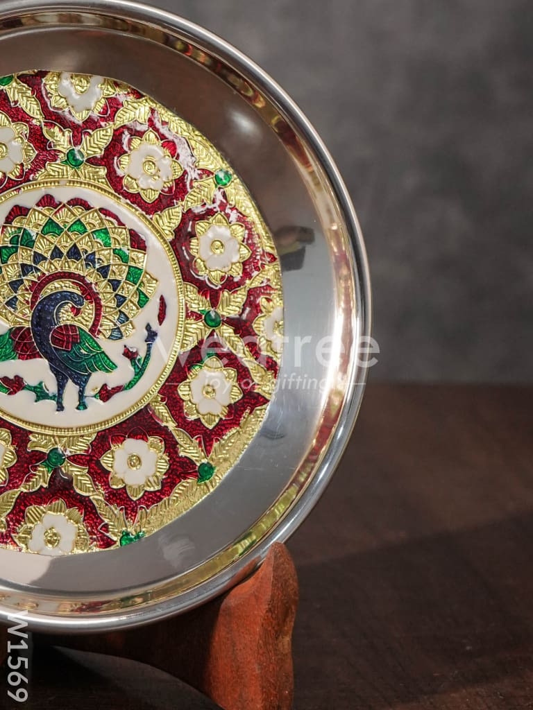 MeenaKari Plate 6 inch Special - W1569