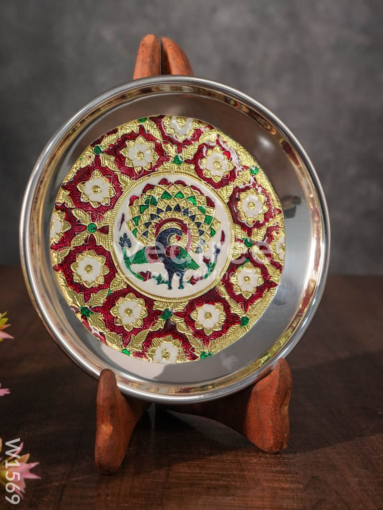 MeenaKari Plate 6 inch Special - W1569