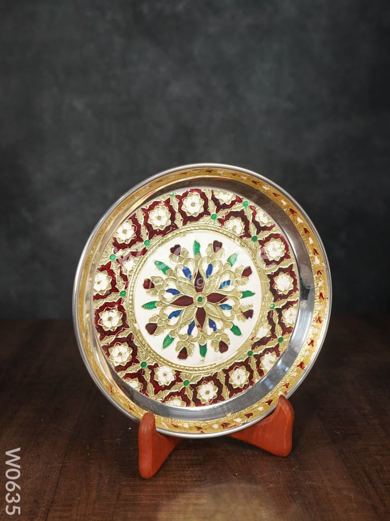 Meenakari Plate 8 inch Special - W0635