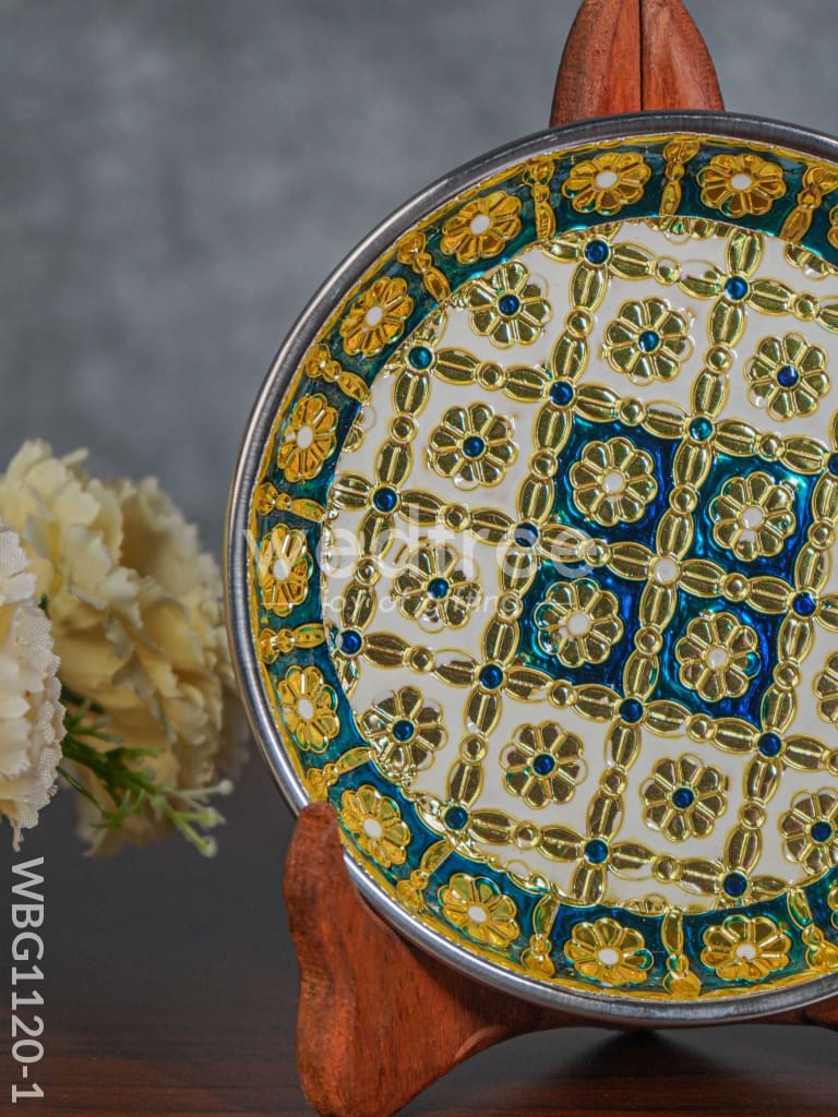 Meenakari Round Plate - WBG1120