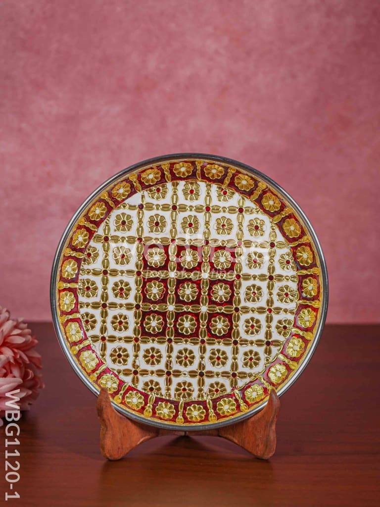 Meenakari Round Plate - WBG1120