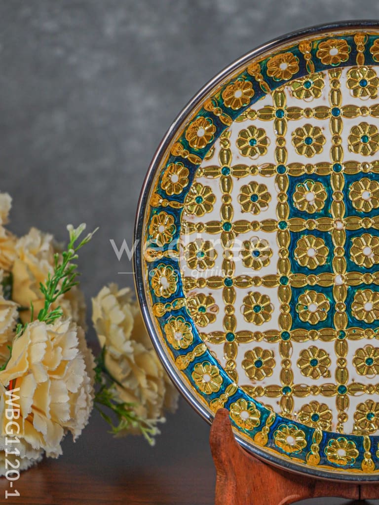 Meenakari Round Plate - WBG1120