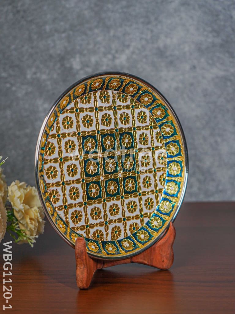 Meenakari Round Plate - WBG1120