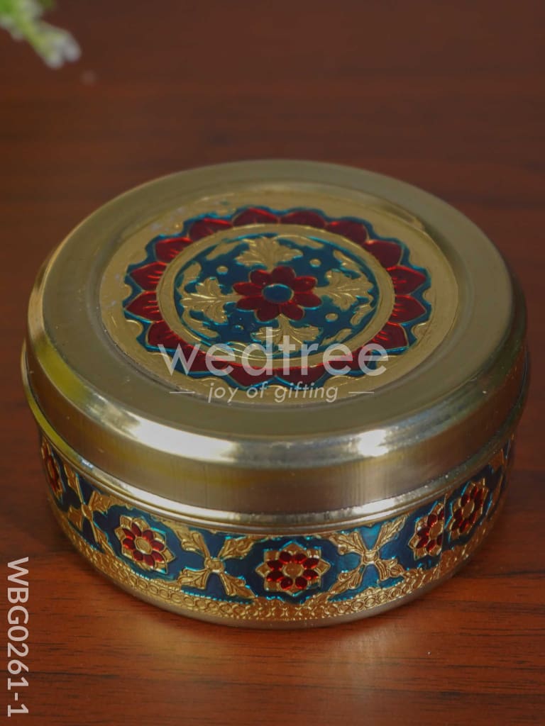 Meenakari Poori Box - 4 inch - WBG0261