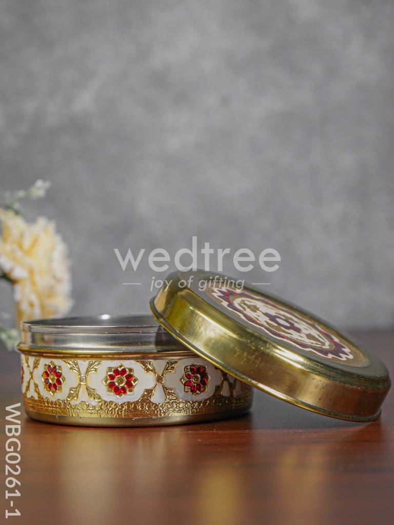 Meenakari Poori Box - 4 inch - WBG0261