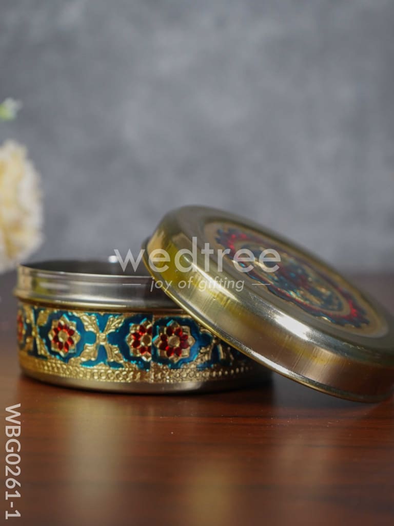 Meenakari Poori Box - 4 inch - WBG0261
