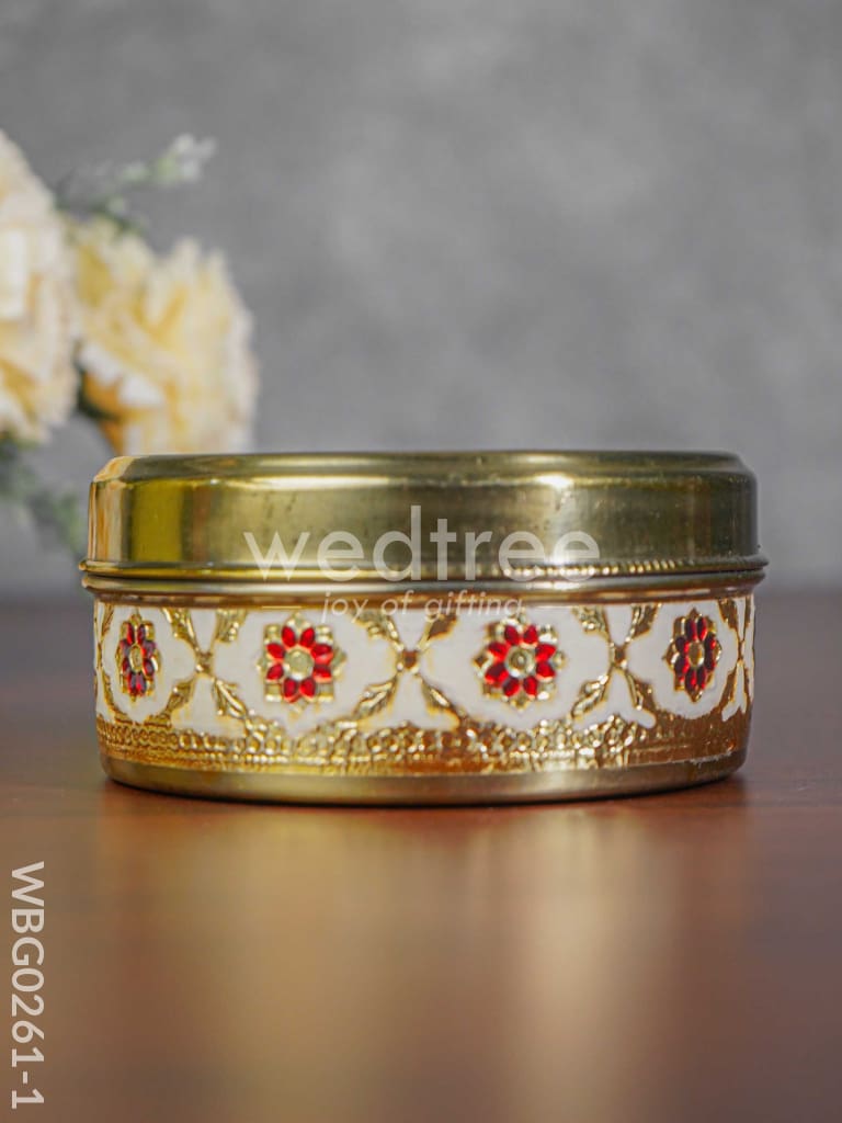 Meenakari Poori Box - 4 inch - WBG0261